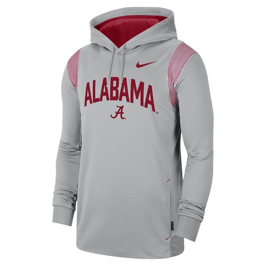 Men's Nike Gray Alabama Crimson Tide Game Day Sideline Performance Pullover Hoodie