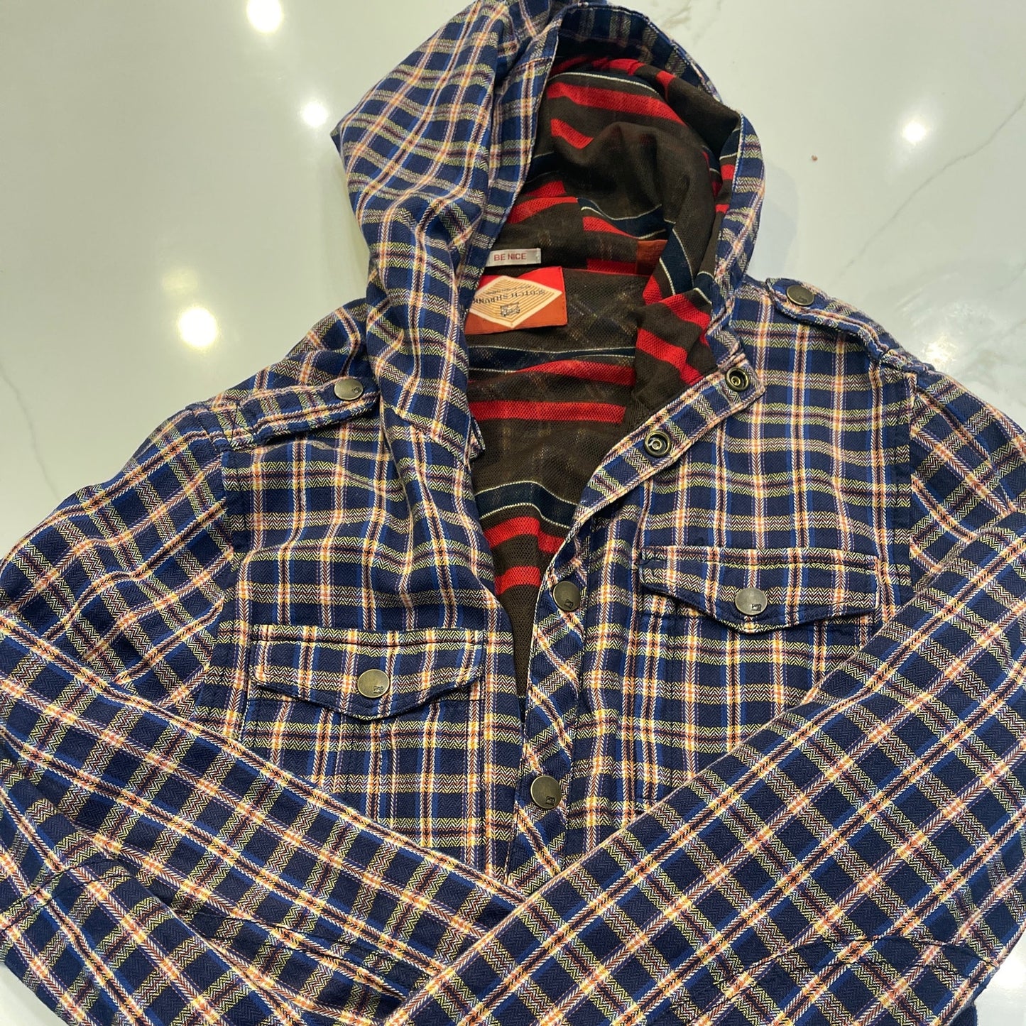 Scotch Shrunk Hooded button up