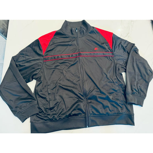 Vintage Starter Athletic Track Jacket Full Zip Red / Black 2XL