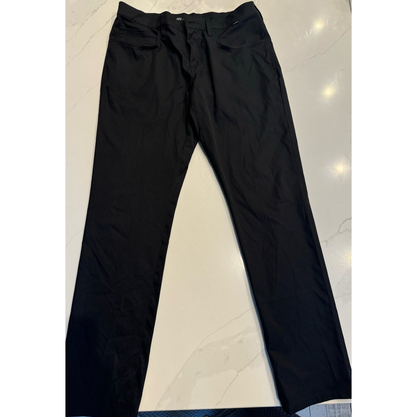 Travis Mathew Men's Size 34 Black Polyester Stretch 
Golf Pants